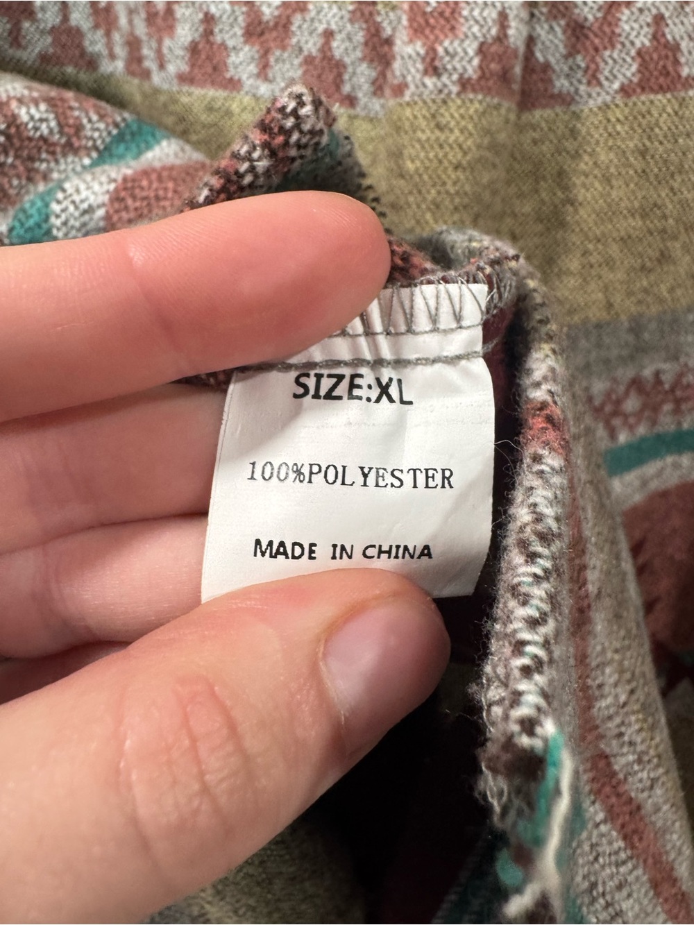 Aztec Pattern Button-Up Shacket Multi - Picture 5 of 7